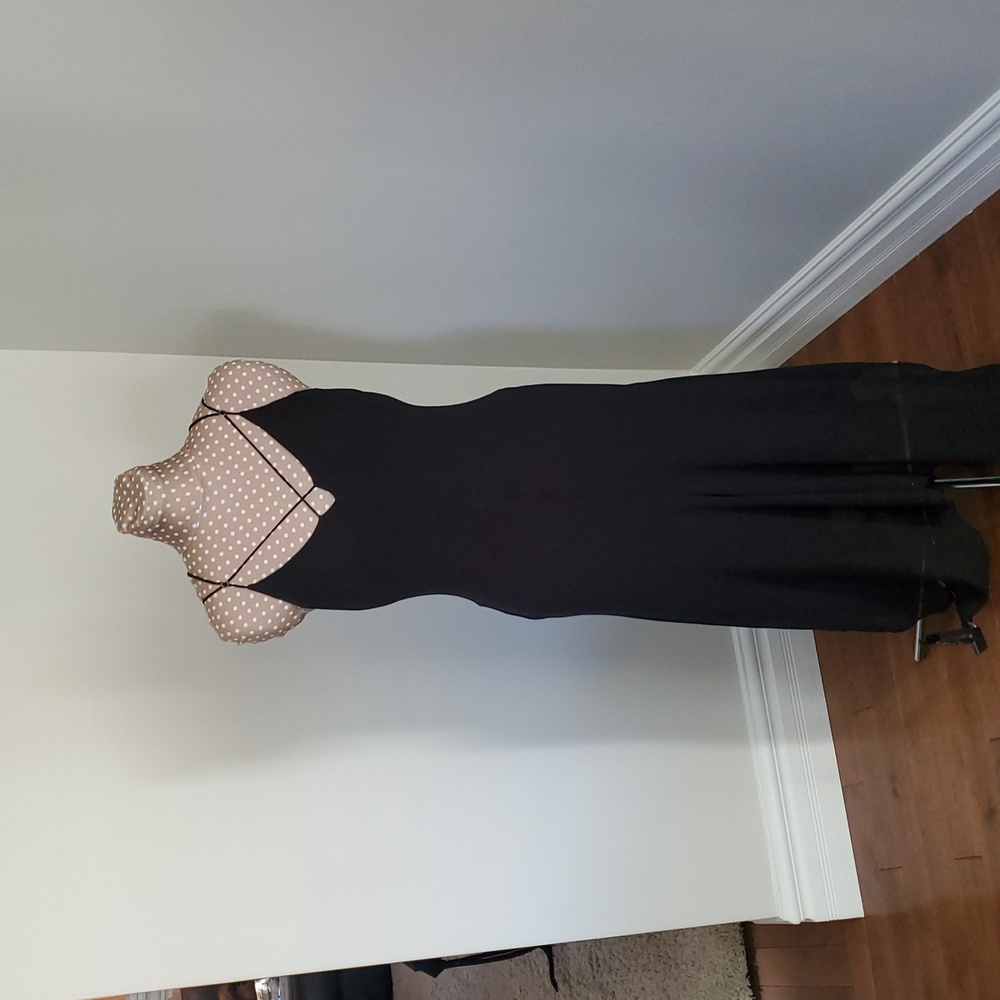 Calvin Klein Black Chiffon Evening Dress